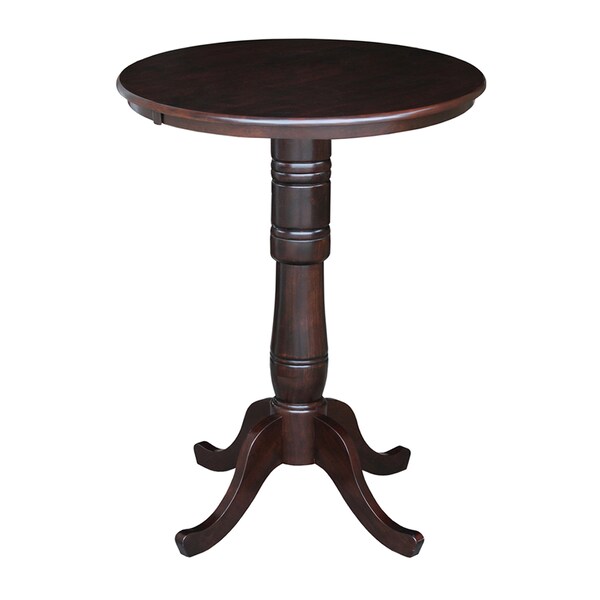 International Concepts Round 30 in Round Top Pedestal Table, 40.9 inH, Rich Mocha, 30 in W, 30 in L, 40.9 in H, Wood K15-30RT-6B-2 - main